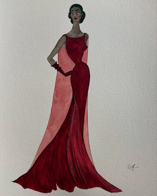 Red Old Hollywood Goddess